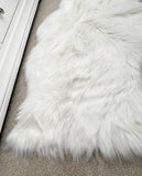 Faux Fur White Rug - Trendy Barn Interiors