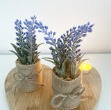 Faux Lavender in a Hessian Pot - set of 2 - Trendy Barn Interiors