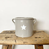 Grey Ceramic Star Pot