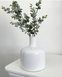 Gloss White Lola Ceramic Vase - Trendy Barn Interiors