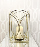 Vienna Gold Curved Candle Holder 18.5cm - Trendy Barn Interiors