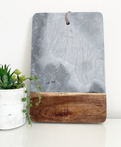 Marble and Wood Chopping Board - Trendy Barn Interiors