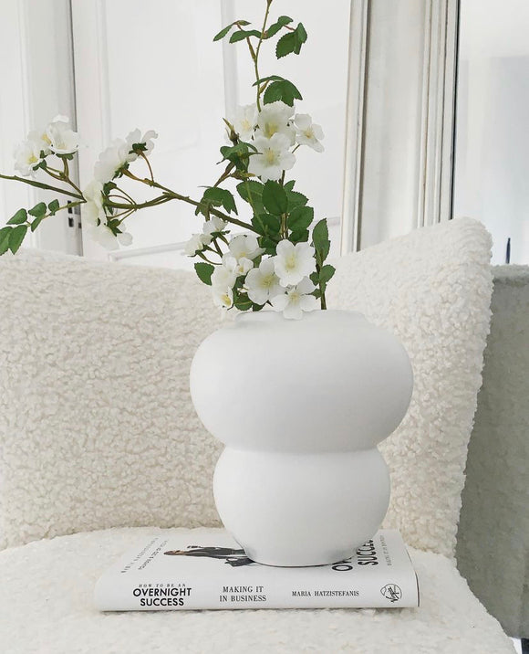 Matte White Iris Vase